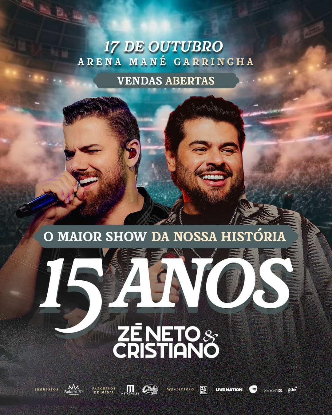 Zé Neto e Cristiano no palco
