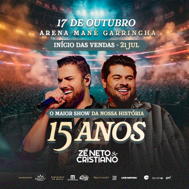 Anúncio oficial 15 Anos